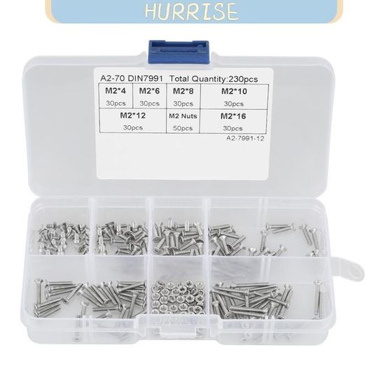 Assortiment De 140 écrous Hexagonaux En Acier 304 – Tailles M1 à M3, Robustes