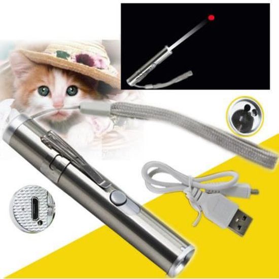 3 en 1 Chaser Chat Toy Pet Cat USB Rechargeable USB LED Lumière Pointer jouet