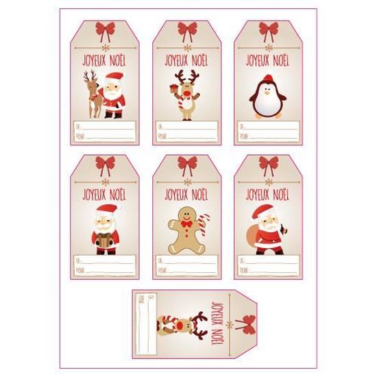 Planche D Etiquettes Cadeaux De Noel 2 Planches De 7 Etiquettes Cadeau Noel Dimensions D Une Etiquette 7x4cm Cdiscount Beaux Arts Et Loisirs Creatifs