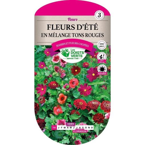 Fleurs D'Ete En Mélange Tons Rouge[u1120] Cdiscount Jardin