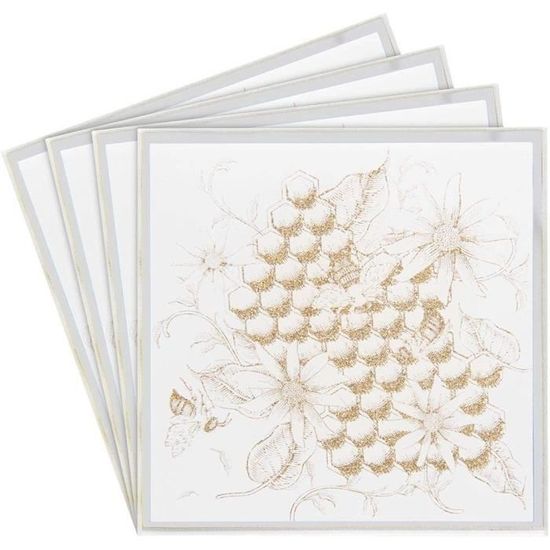 Dessous de verre dorés- lot de 4