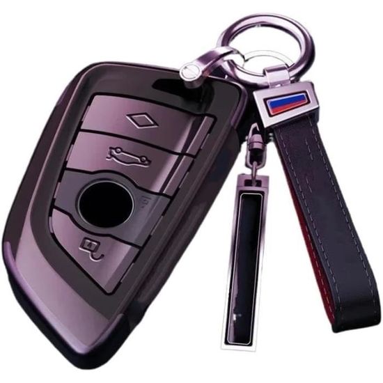 M.JVisun Véritable Cuir Clef Coque Porte-clés pour BMW Série 2 Série 3 Série 5 Série 6 Série 7 GT5 M4 M5 X1 X2 X3 X5 X5M X6 X6M X7 Intelligent Clé de