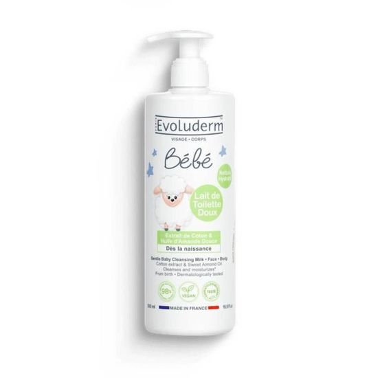 Lait de Toilette Doux Visage & Corps Bébé – Evoluderm