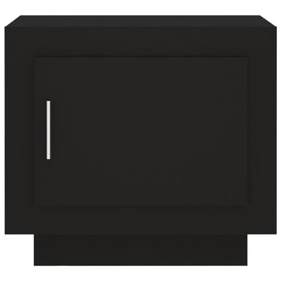 LESS Table basse Noir 51x50x45 cm Bois d'ingénierie A3 - Cdiscount Maison