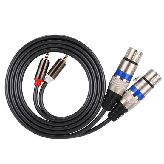 Câble Audio 3.5mm Vers XLR Mâle - 1m - Splitter Stéréo Pour Mixeur Et Enceintes