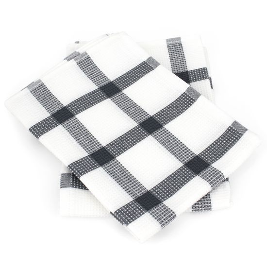 Lot De 4 Torchons De Cuisine Müskaan - 100% Coton Absorbant 50x70 Cm