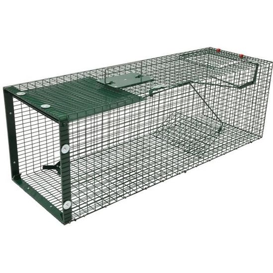 Moorland Piège de capture - 90 x 30 x 30 cm - Infaillible - Cage pour petits animaux : campagnol, rat, ecureuil - 1 entrée +
