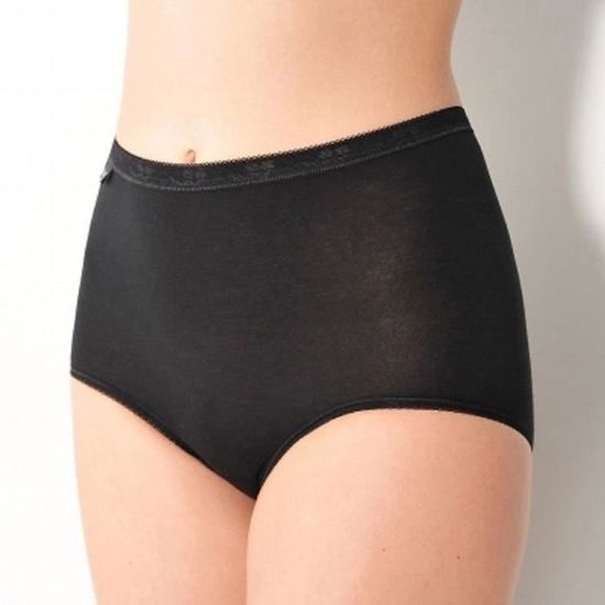 Sloggi Slip Femme Lot De 3 - Coton Bio - Dentelle élastique - Coupe Confortable Et Couvrante - Imprimés Et Tons Unis Assortis