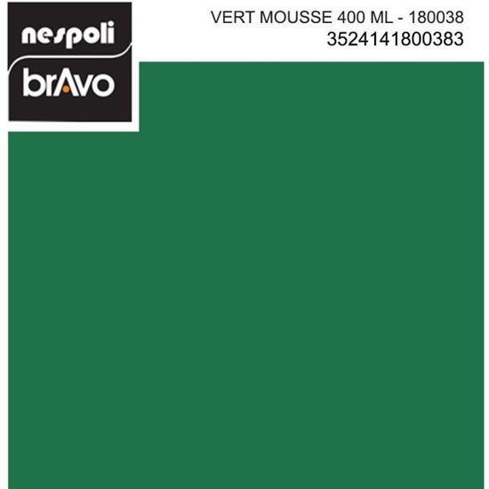 Aerosol peinture professionnelle vert mousse 400 ml, NESPOLI