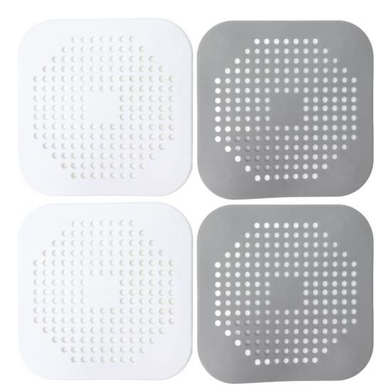 Filtre de douche carré pour bonde de douche, attrape-cheveux pour bonde de douche, essentiel pour éviter l'obstruction des canalisations (9,2 cm