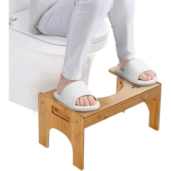 Tabouret De Toilette En Bambou Pliable - Repose-pied Ergonomique Pour Une Position Naturelle - Adulte/enfant - 2