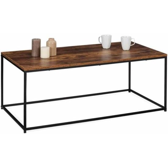 Table Basse ORGANIQUE 100 Cm Effet Bois Hêtre – Design Arrondi Et Chaleureux Pour Salon Moderne