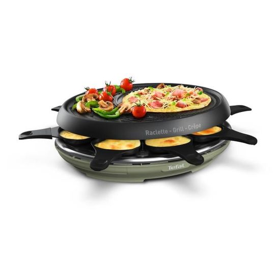 Tefal Appareil à raclette 8 personnes 1050w   grill   crêpe - re310010 ...