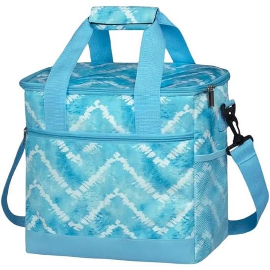 Morbuy Sac Isotherme Repas Femme Glaciere Souple Isotherme Sac Isotherme Pliable/Facile à Nettoyer Lunch Bag Sac de camping Pour Plage, Panier Picnic Courses Camping 15L (29X20X26 CM,Vert militaire