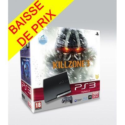 Console PS3 320 Go Noire - Sony - Pack Killzone 3 (3D)