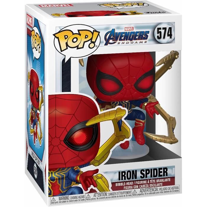 Figurine Funko Pop! Marvel : Avengers Endgame – Iron Spider – Tête branlante 574