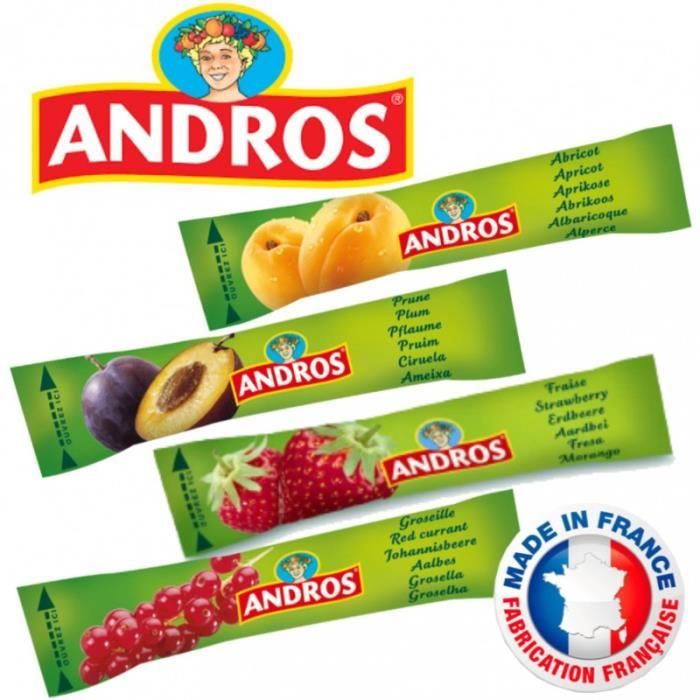 100 sticks de confiture assorties ANDROS