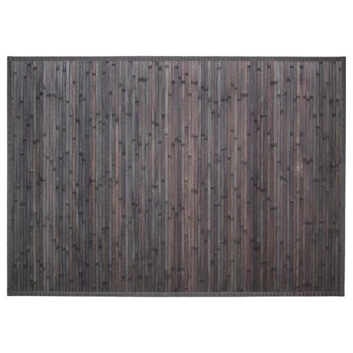 Tapis latte bambou 120 x 170 cm gris foncé