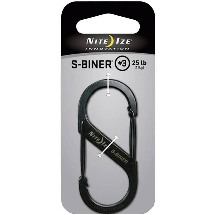 Nite Ize S-Biner Acier Inoxydable Taille #3 Noir
