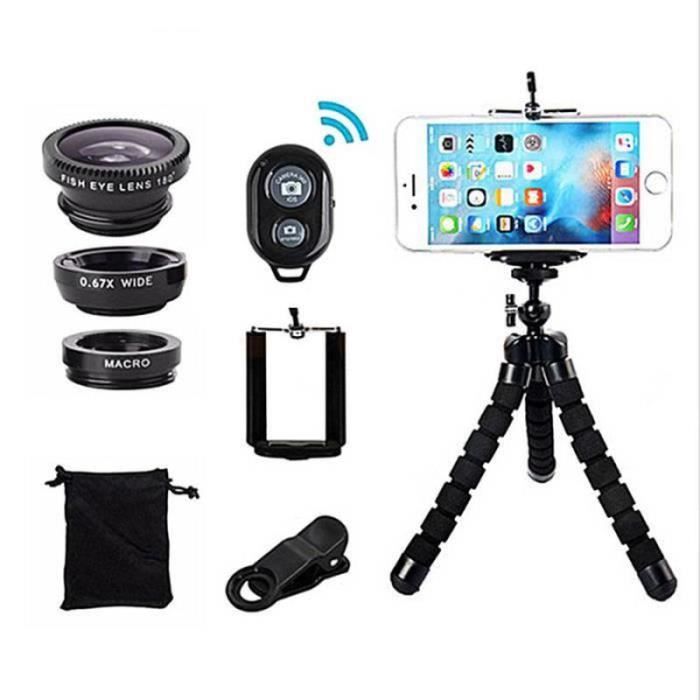 Trépied Flexible pour Smartphone avec Bluetooth Télécommande Pour iPhone, Samsung et l'autre Smartphones, Appareil Photo