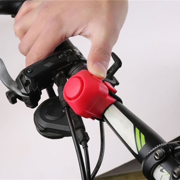Sonnette puissante pour vélo électrique 130 dB,, accessoire d'avertissement sonore pour les cyclistes, Rouge