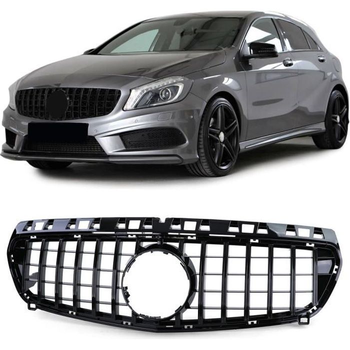 CALANDRE LOOK GT NOIR BRILLANT POUR MERCEDES CLASSE A W176 PHASE 1 DE 2012 A 08/2015