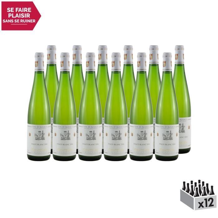 Alsace Pinot Blanc Blanc 2006 - Lot de 12x75cl - Domaine Kientzler - Vin AOC Blanc d' Alsace - Cépage Pinot Blanc