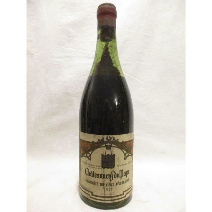 châteauneuf du pape propriété du vieux télégraphe rouge 1947 - rhône