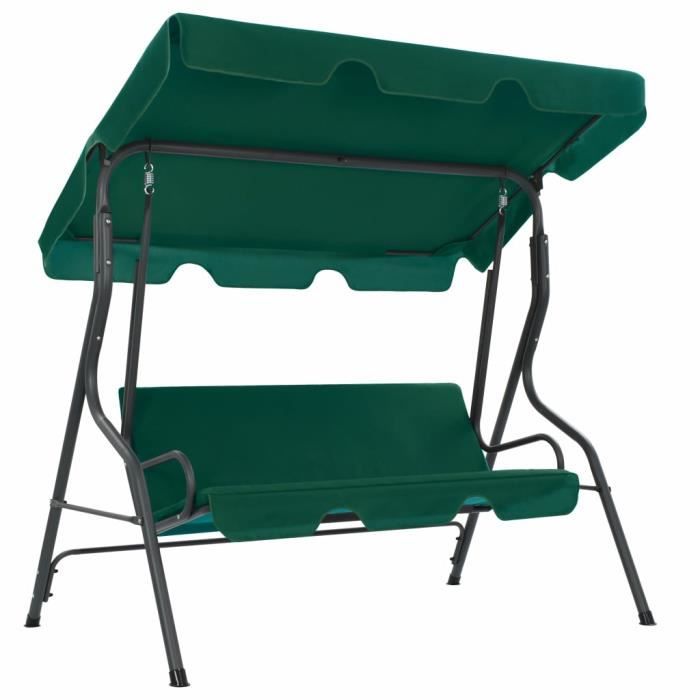 Luxueuse-Balancelle de Jardin - Balancelle d'extérieur Fauteuil de Jardin Grand Confort - Vert 170 x 110 x 153 cm Tissu Top♕6371