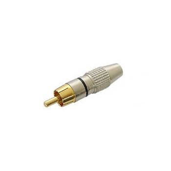 Connecteur RCA male argent noir