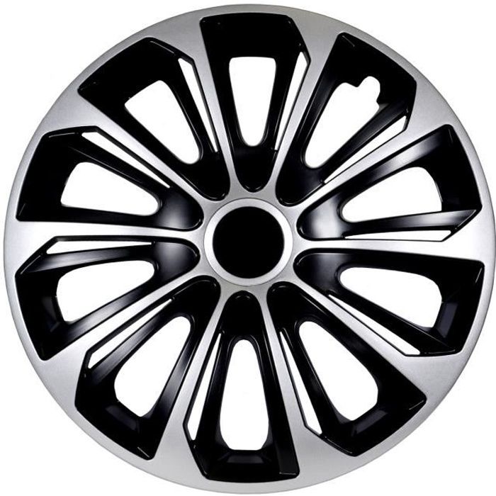 Enjoliveurs 14 - Strong Duocolor NRM 4 pcs noir / argent