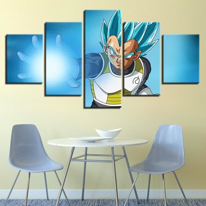 LB1294 Vintage pour salon affiche toile modulaire mur Art image dessin animé 5 panneau animé Dragon Ball décor à la maison impressio