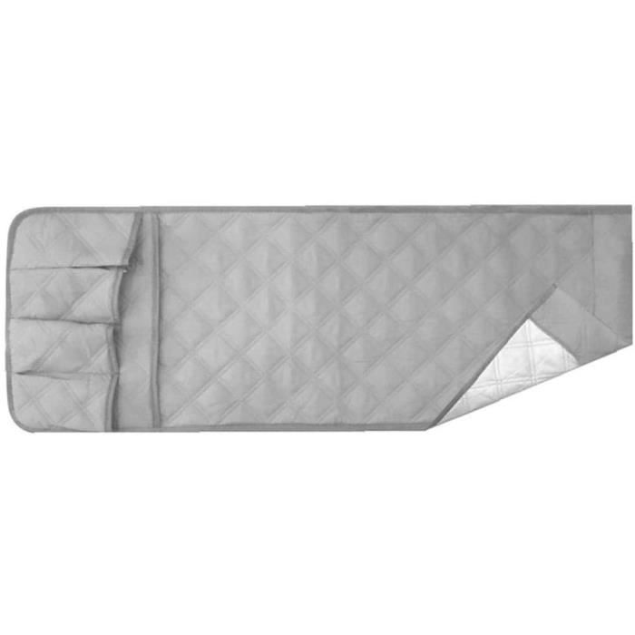 Porte-Accoudoirs Organisateur de Stockage Sac Accoudoirs Canapé avec 5 Poches pour téléphone Livre TV Télécommande 89x33cm Gris