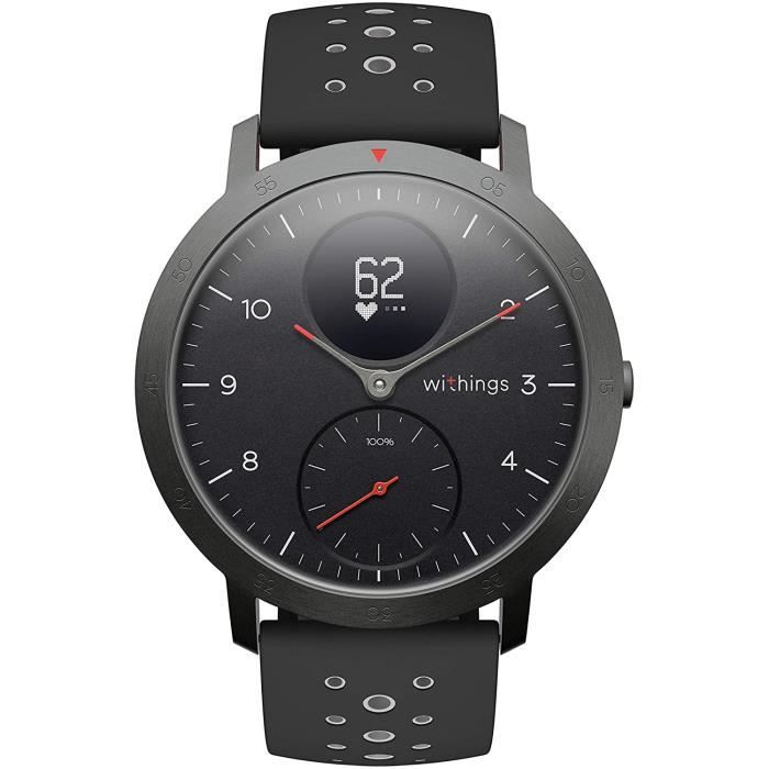 MONTRE CONNECTEE SPORT Withings Steel HR Sport - Montre Connectée Hybride Multisport, GPS Connecté, Fréquen704