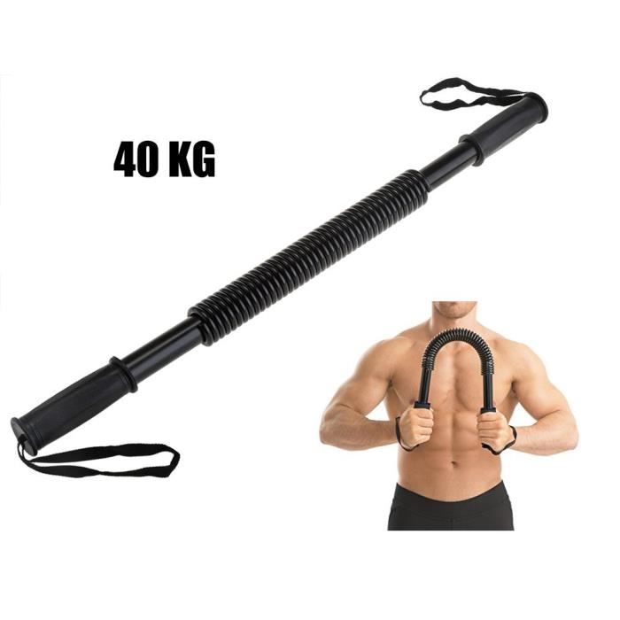 Cucuba® BARRE À RESSORT FLEXIBLE HAUTE RÉSISTANCE FITNESS MAISON IDÉAL POUR LES BRAS - ÉPAULE - POITRINE EXERCICES - IDÉE CADEAU