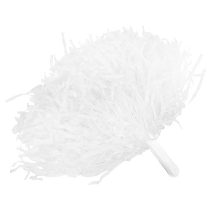 Garosa Cheerleading Pom Poms Accessoires de danse utiles pour pom-pom girl Pom Poms Squad Cheer Sports Party (blanc)