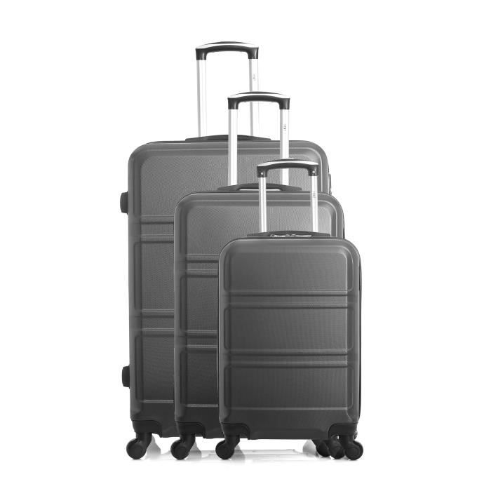 Set de 3 valises UTAH gris foncé