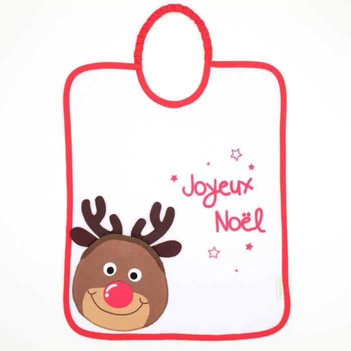 BABYCALIN Bavoir de noël 2ème âge Bagolo - À partir de 6 mois - Mixte - Renne (Lot de 3)