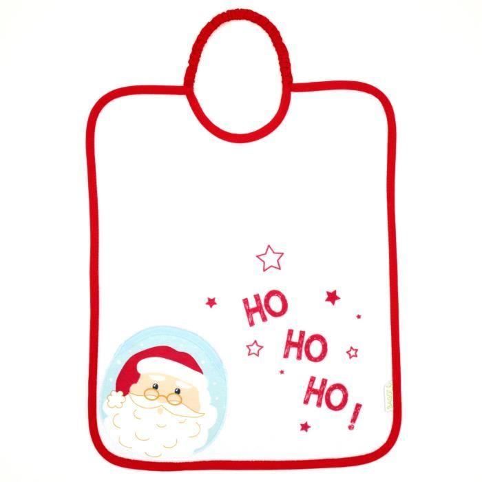 BABYCALIN Bavoir de noël 2ème âge Bagolo - À partir de 6 mois - Mixte - Père Noël (Lot de 3)