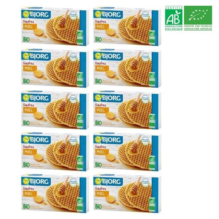 BJORG Gaufres au Miel Bio 175g X10