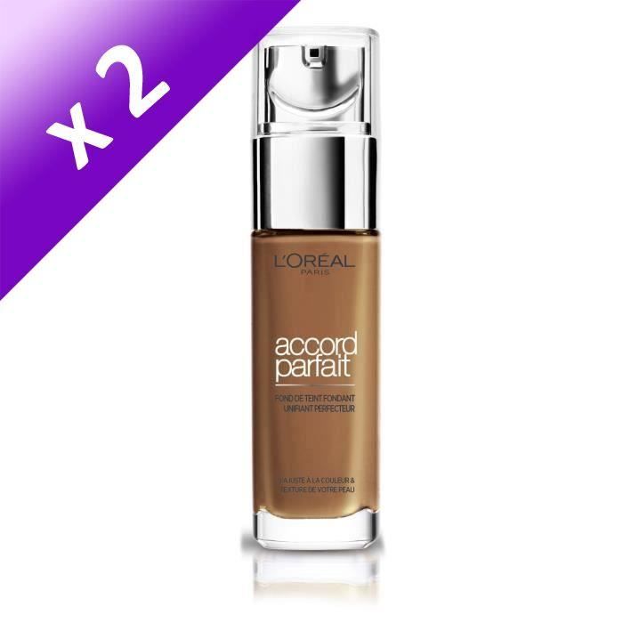 Lot De 2 - L'ORÉAL PARIS - Accord Parfait Fond de Teint Fluide 9.R Foncé Froid - 30 ml