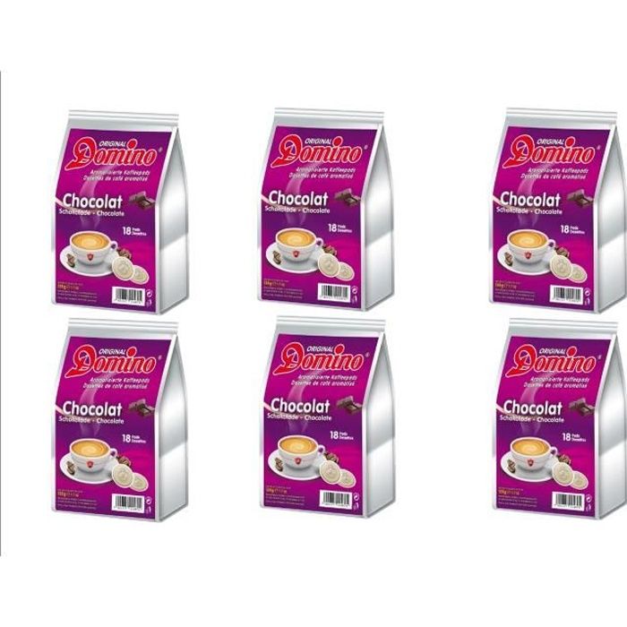 DOSETTE CAFE AROMATISEE CHOCOLAT 6 X 18 PCS