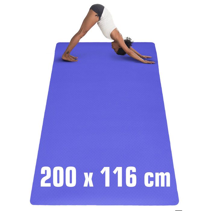 eyepower 200x125 Grand Tapis de Sport - 6mm TPE Antidérapant - Tapis de Yoga Fitness Pilates XXL