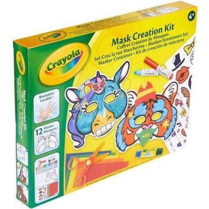 Crayola - Coffret Création de Masques - Activités pour les enfants - Kit Crayola