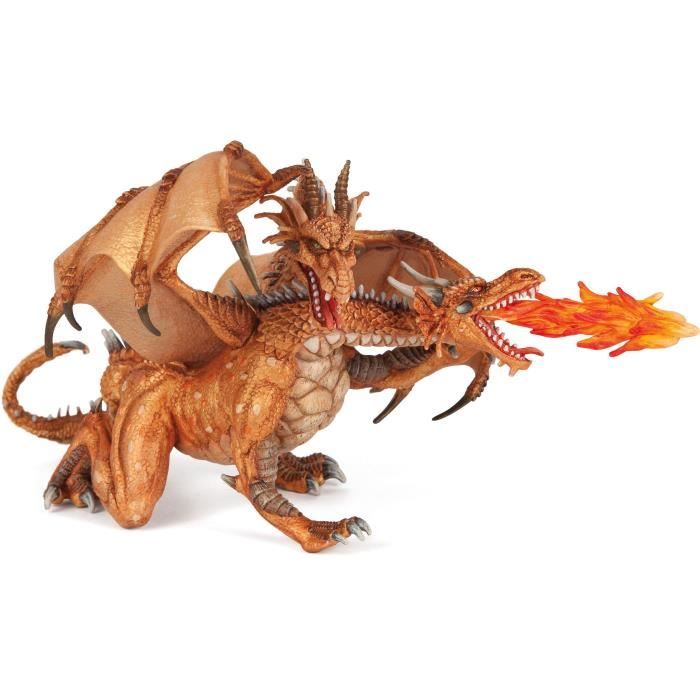 PAPO Figurine Dragon deux têtes Or Pour Enfant