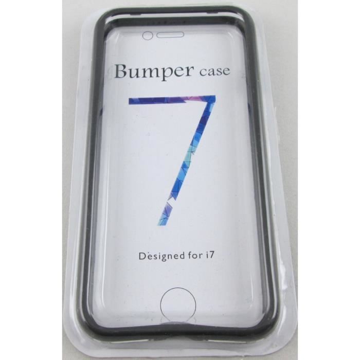 bumper iphone 7/ iphone 8 noir et transparent
