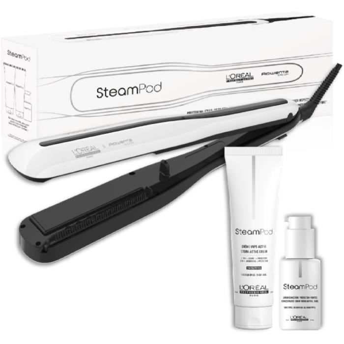 Steampod 3.0 - Pack Cheveux Epais : Lisseur Vapeur Professionnel + Crème de lissage Vapo-Active + Sérum de Finition