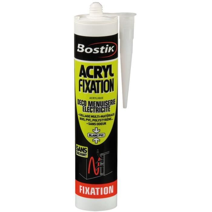 Mastic fixation acrylique 310mL - blanc
