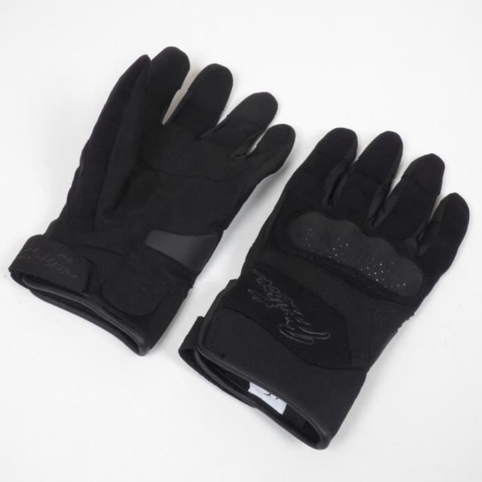 Gant de moto homologué CE pour enfant Mitsou noir Taille M 12 ans moto scooter