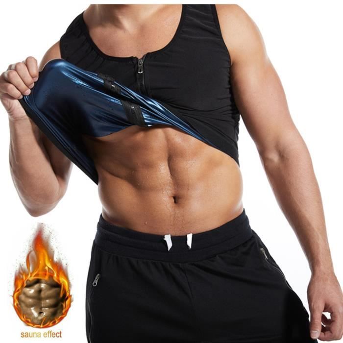Hommes Taille Formateur Gilet Néoprène Corset Sweat Body Shaper Minceur Chemise Costume D'entraînement
